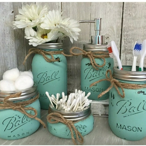 Other - Shabby Chic Mason Jar Bathroom Sets